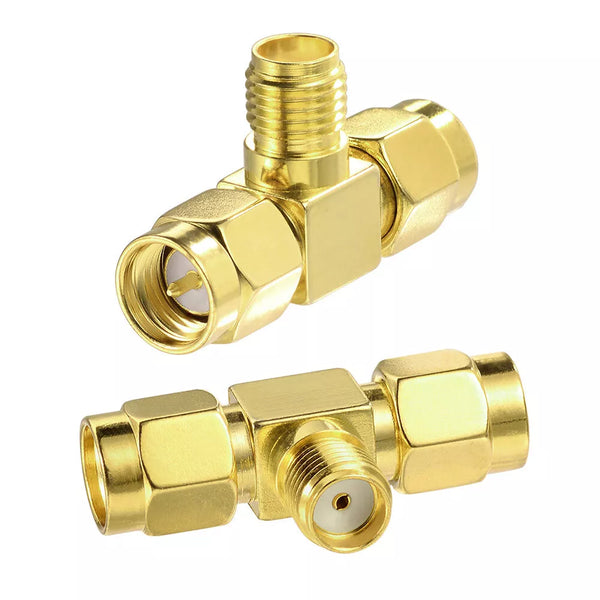 T Type SMA Female to Two SMA Male Adapter